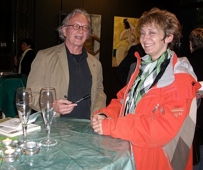 Silke M�ller trifft Erich Rauschenbach im Ahrensburger Rathaus am 7.5.2010